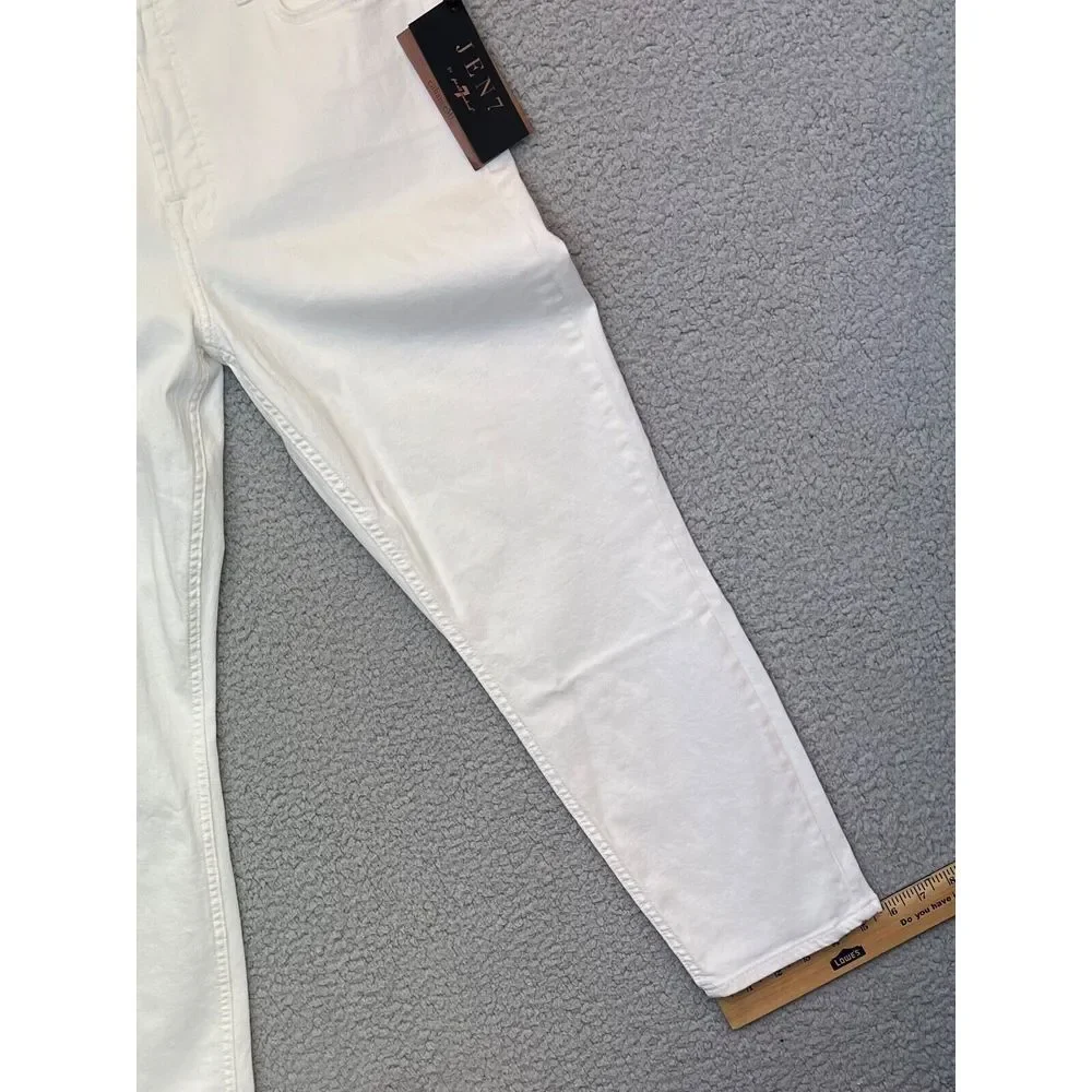 7 FOR ALL MANKIND Jen 7 Womens Sz 10 Cropped‎ Skinny White 30x25